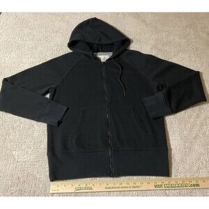 Champion Mens Full Zipper Hoodie Sweater Black. Size Medium